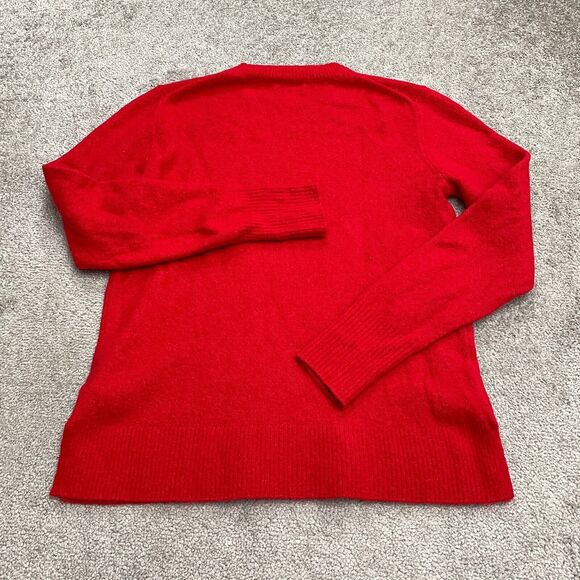 J.Crew Extra Soft Pullover Sweater Womens Small Red Crew Neck Wool Blend Knit - Picture 2 of 9